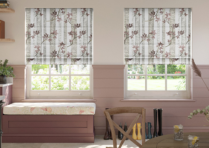 Birch Tree Velvet, Plum - Twist&Fit Roman Blind - Image 3